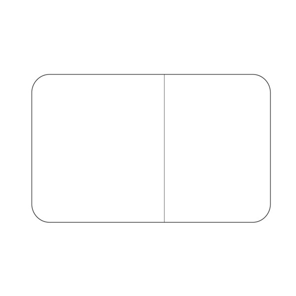 Nevs Standard - Flag - Clear w/White- 1" x 1 11/16" NEV76806 - main